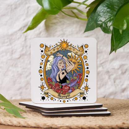 Purplehecate Scorpio Radiance Zodiac Coaster
