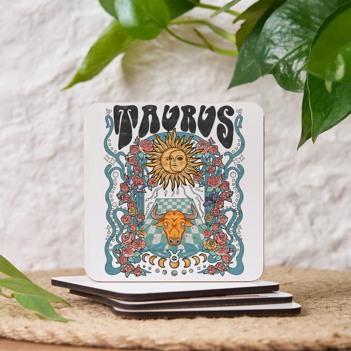 Purplehecate Taurus Spirit Zodiac Coaster