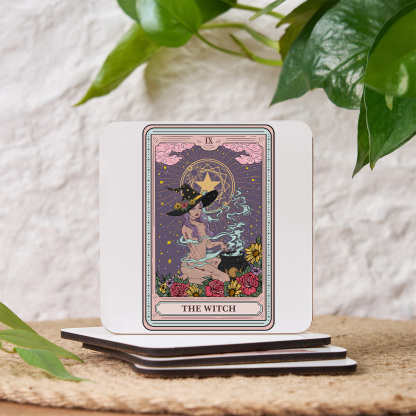 Purplehecate The Witch Tarot Coaster
