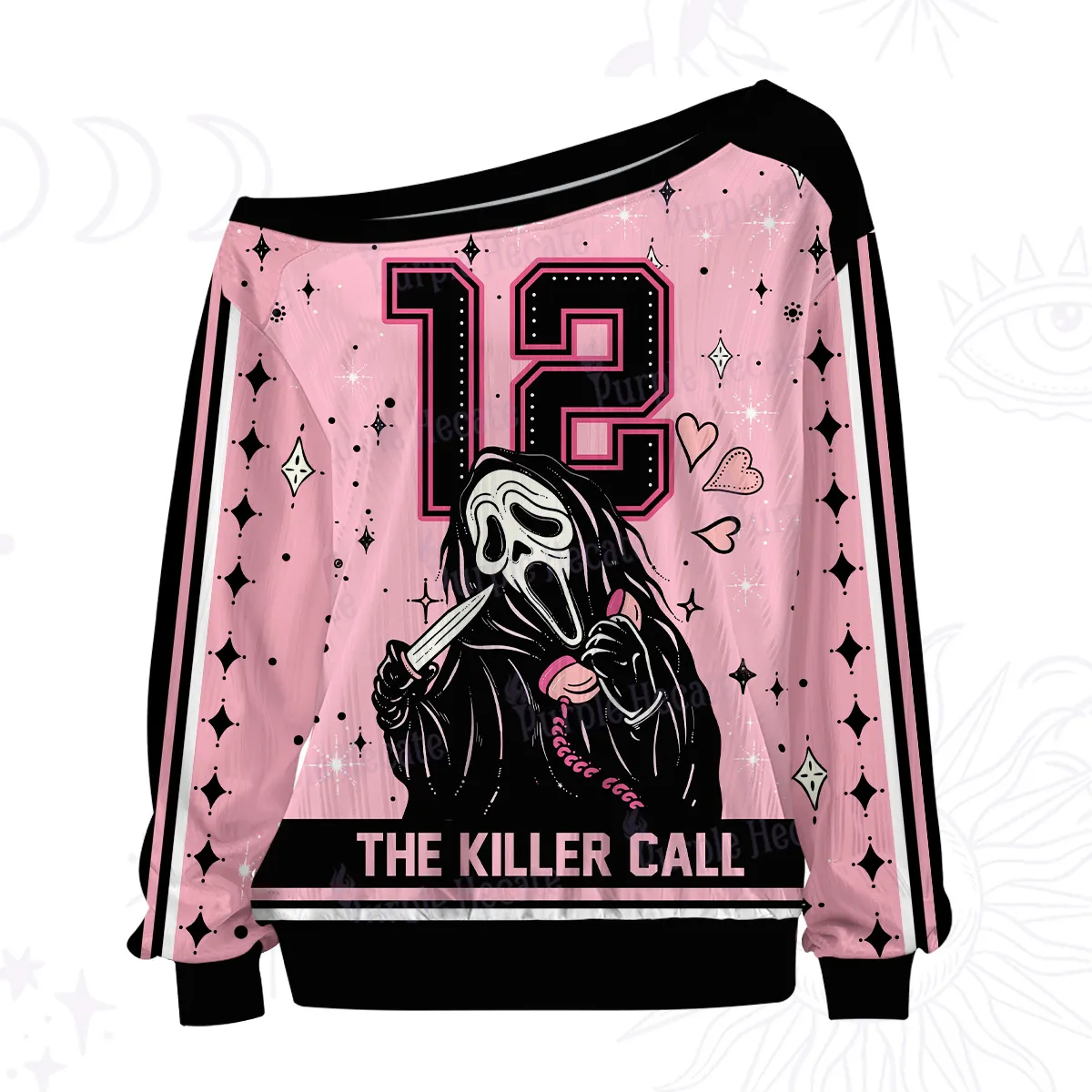 Purplehecate The Killer Call Off The Shoulder Graphic Jersey
