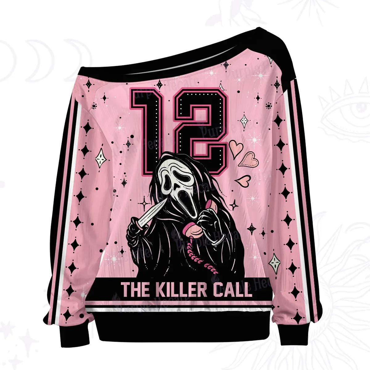 Purplehecate The Killer Call Off The Shoulder Graphic Jersey