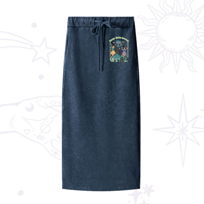 Purplehecate Easy Bake Coven Washed Drawstring Long Skirt
