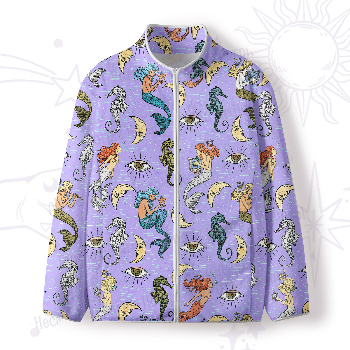 Purplehecate Mermaid Magic Full Zip Fleece Jacket