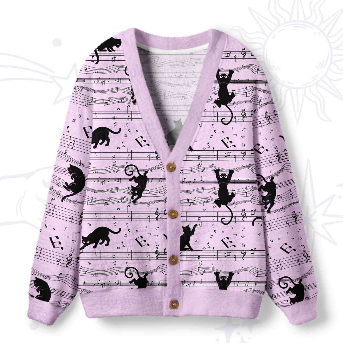 Purplehecate Catwalk Notes Strappy Ugly Cardigan Sweaters