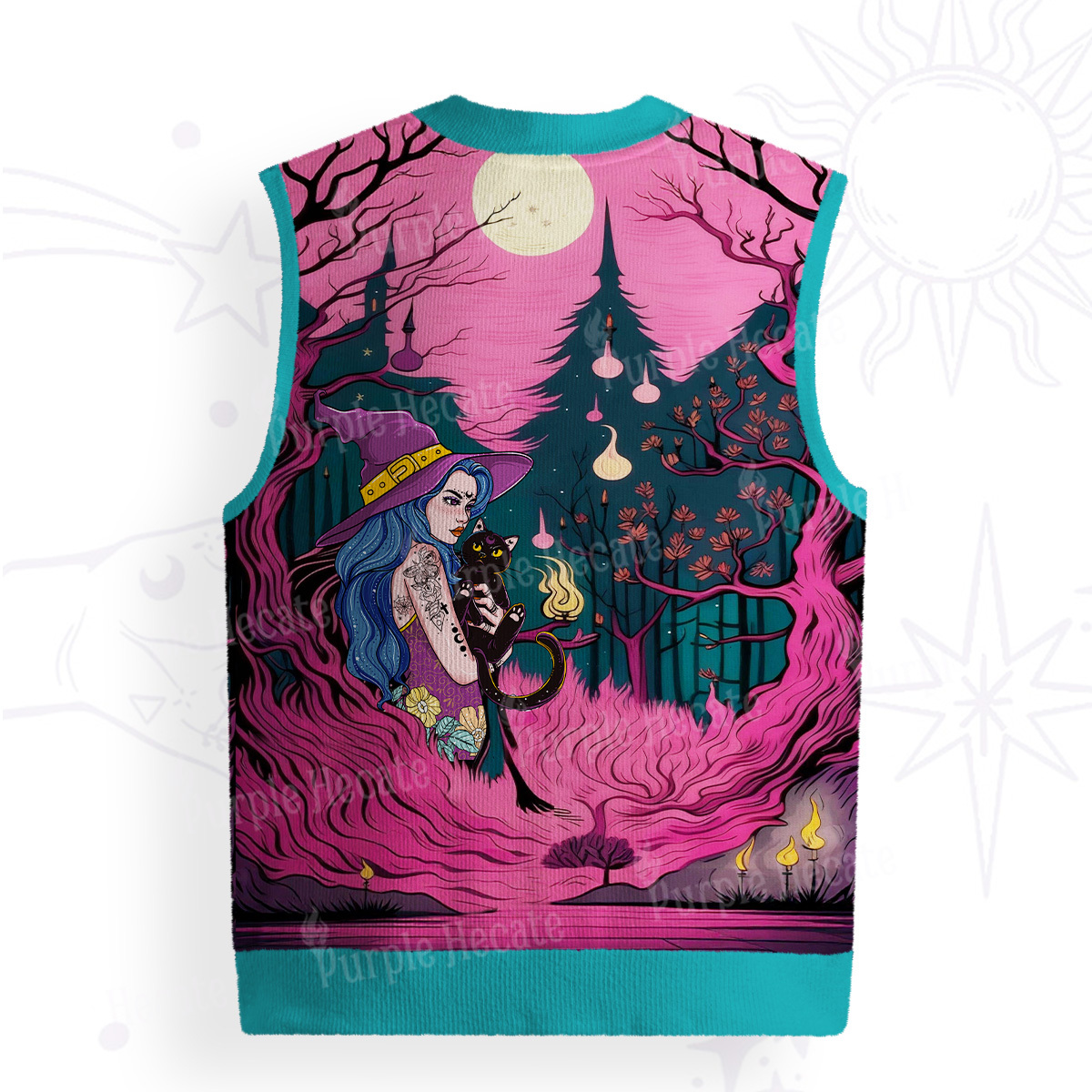 Purplehecate The Witch and Her Familia Ugly Sweater Vest