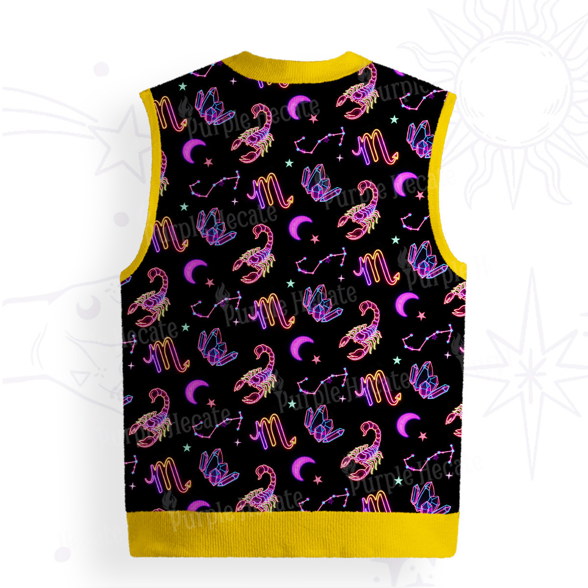 Purplehecate Scorpio Spirit Zodiac Ugly Sweater Vest