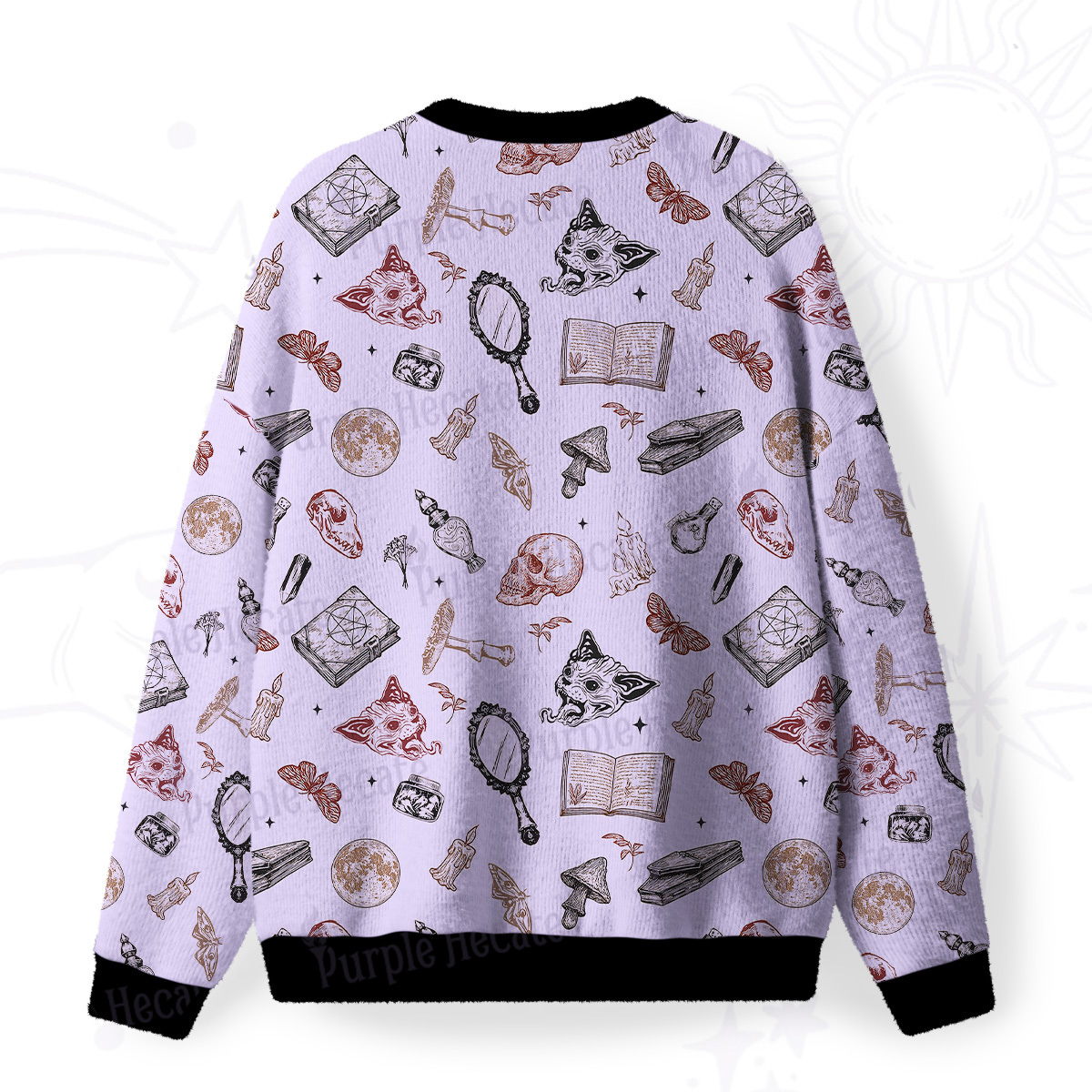 Purplehecate Witchcraft Study Fuzzy Ugly Christmas Sweatshirt