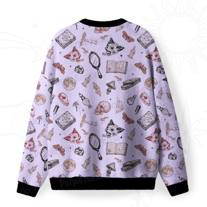 Purplehecate Witchcraft Study Fuzzy Ugly Christmas Sweatshirt