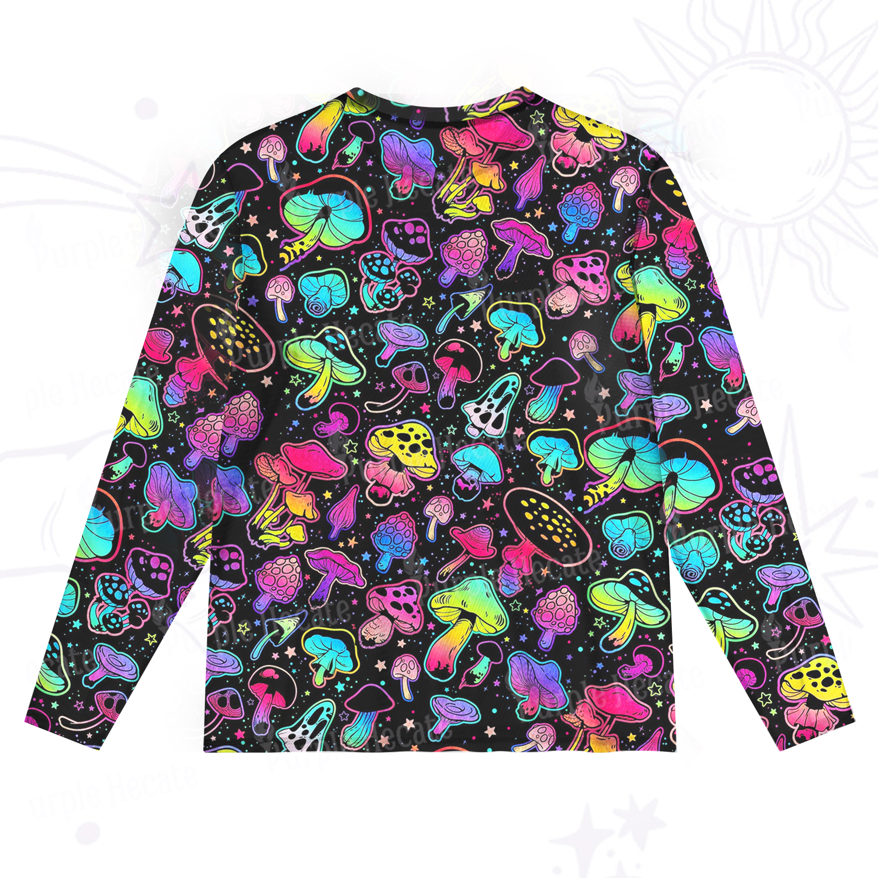 Purplehecate Mystic Love-Eye Mesh Long Sleeve Top