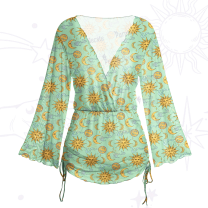 Purplehecate Magic of Sun and Moon Mesh Cover Up Dress