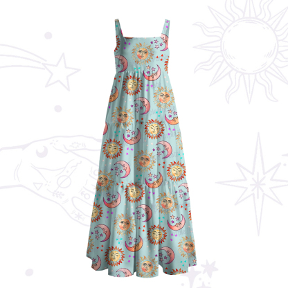 [Copy]Purplehecate Magic of Sun and Moon Wide Straps Maxi Dress