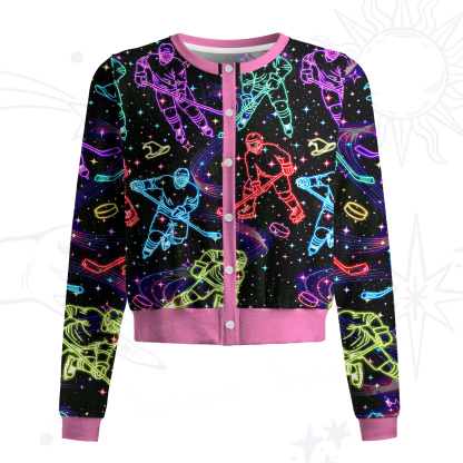 Purplehecate Neon Night Hockey Knit Cardigan