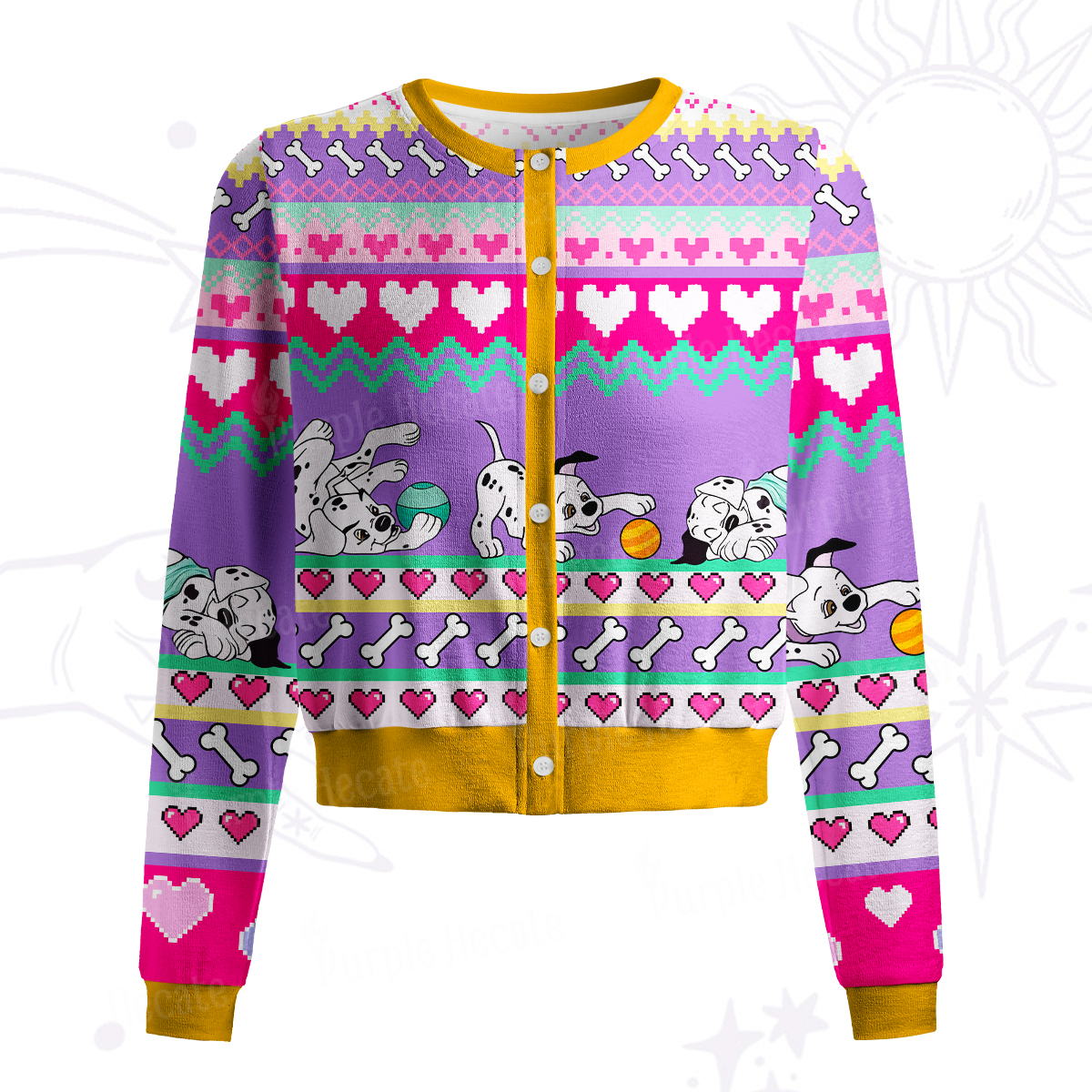 Purplehecate Dalmatian Playtime Knit Cardigan