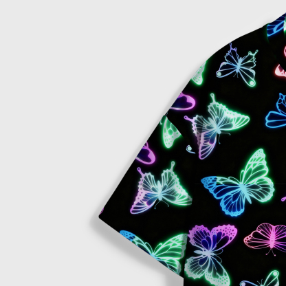 Purplehecate Neon Butterful All Over Print T-Shirt