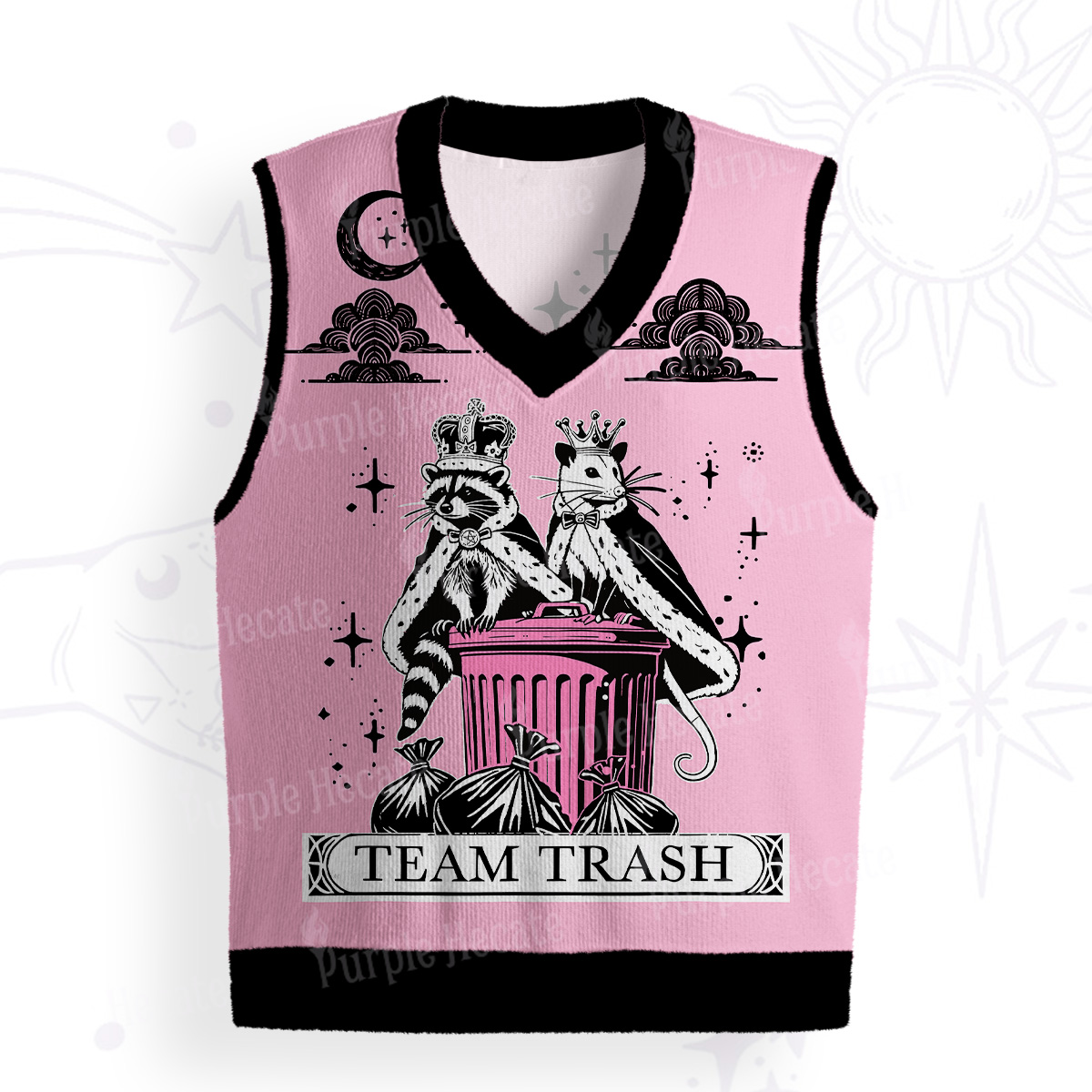 Purplehecate The Team Trash Kingdom Ugly Sweater Vest