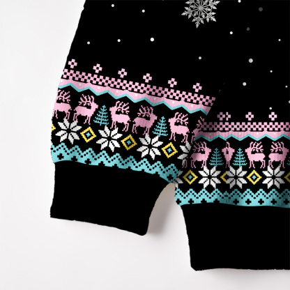 Purplehecate Dead Inside But Jolly AF Christmas Fuzzy Ugly Christmas Sweatshirt