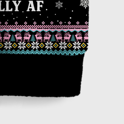 Purplehecate Dead Inside But Jolly AF Christmas Ugly Sweater Vest