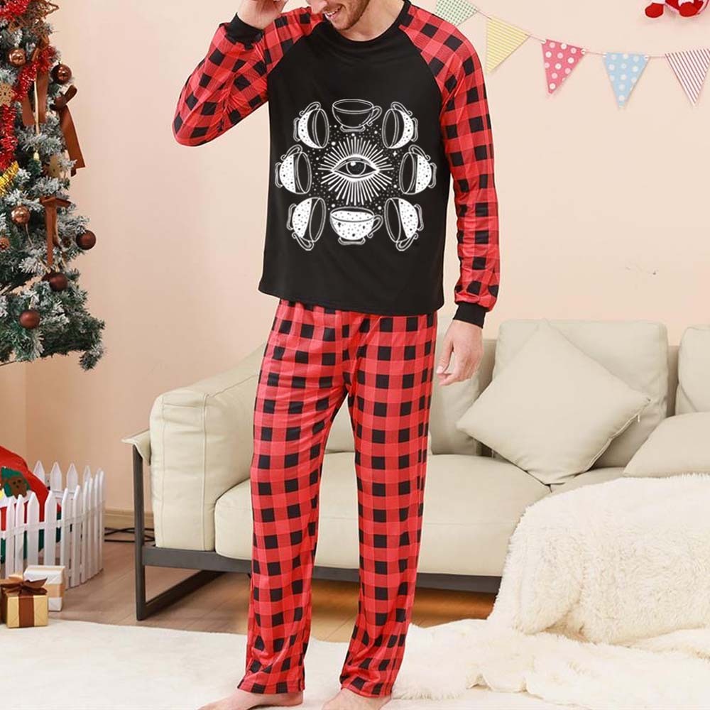 Purplehecate Moon Phase Coffee Christmas Pajamas