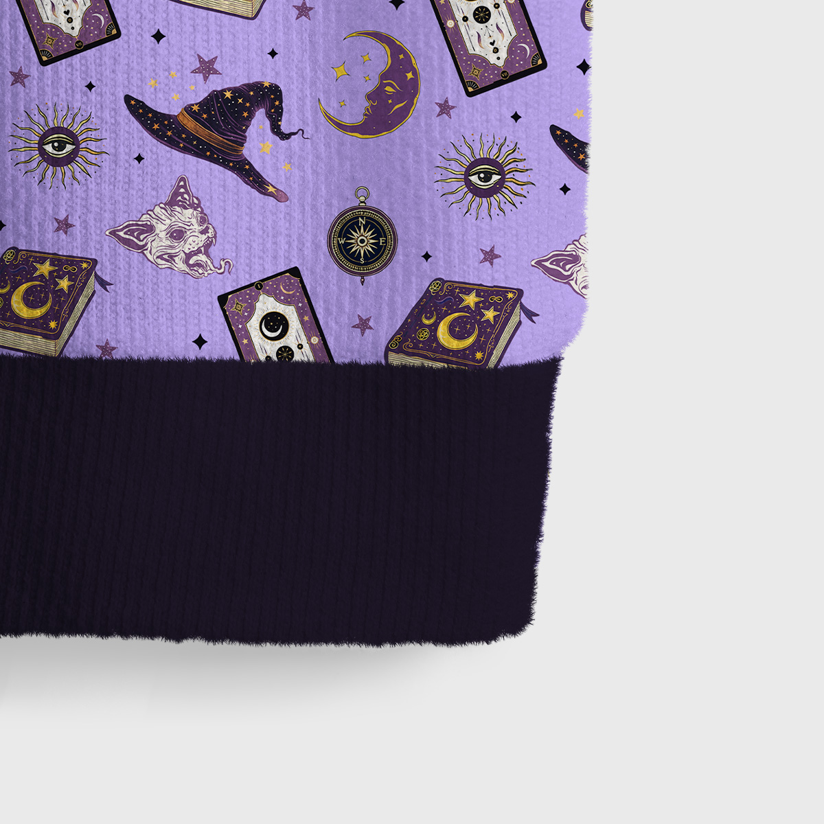 Purplehecate Midnight Witch Tarot Ugly Sweater Vest