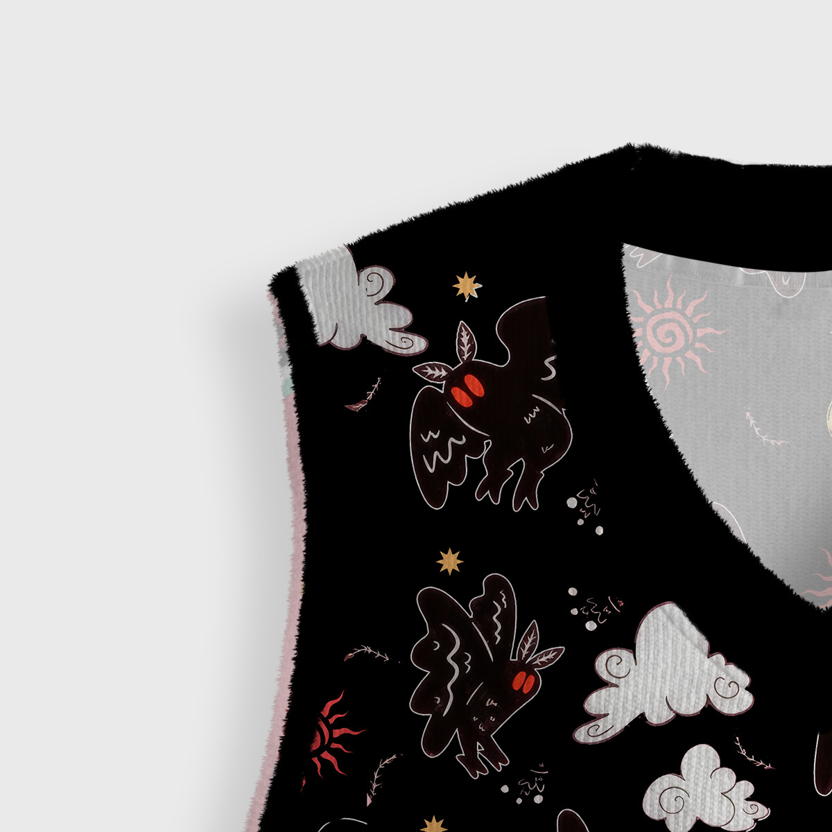 Purplehecate Cryptid Mothman Ugly Sweater Vest