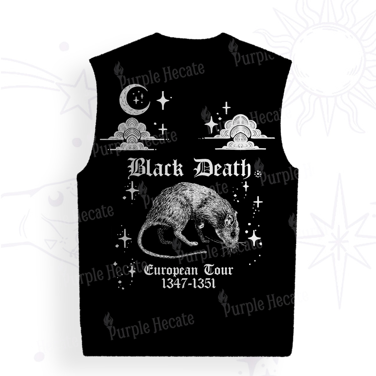 Purplehecate Black Death European Tour Ugly Sweater Vest