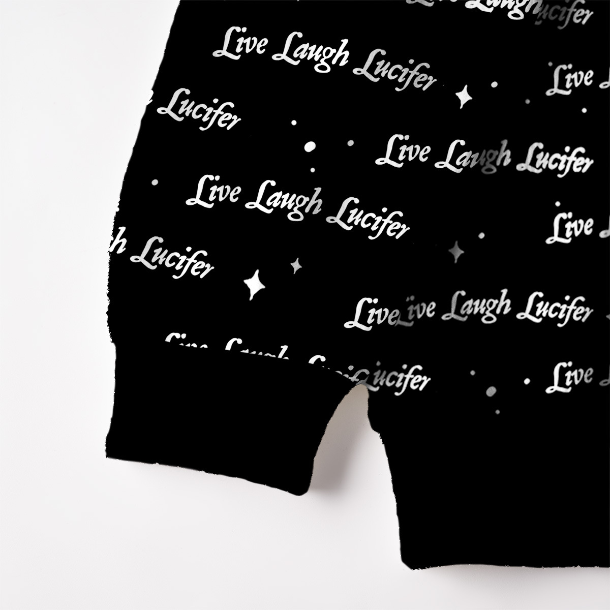 Purplehecate Live Laugh Lucifer Fuzzy Ugly Christmas Sweatshirt