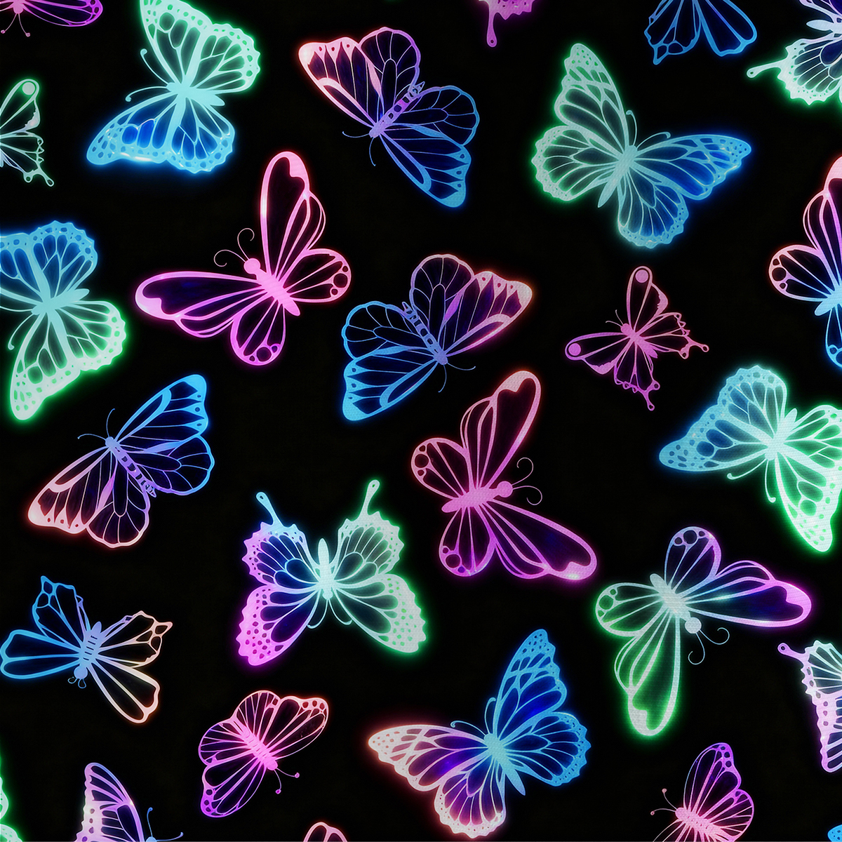 Purplehecate Neon Butterful All Over Print T-Shirt