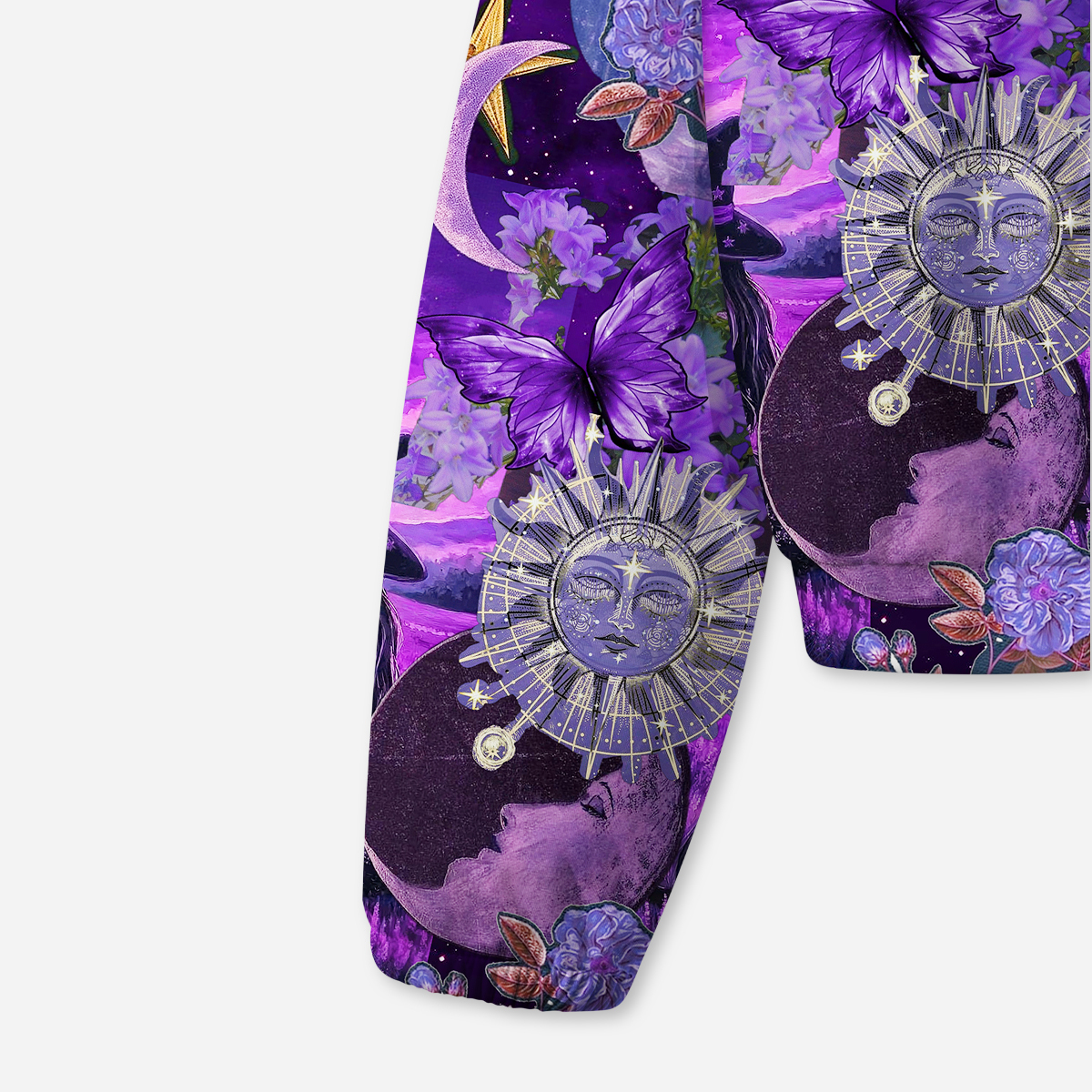 Purplehecate Witchy Black Cat Moon All-Over Print Hoodie