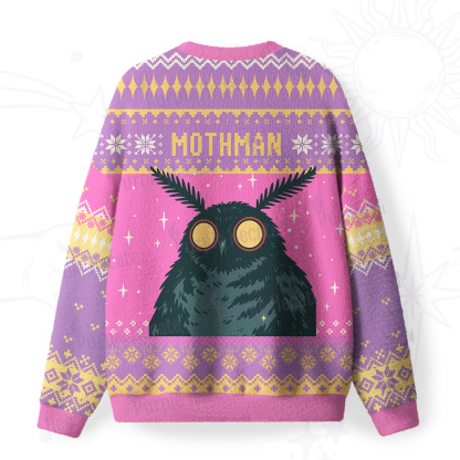 Purplehecate Mothman Eating Soup Fuzzy Ugly Sweatshirt