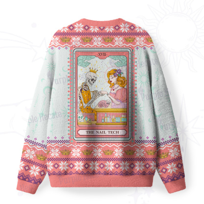 Purplehecate The Nail Tech Life Tarot Fuzzy Ugly Sweatshirt