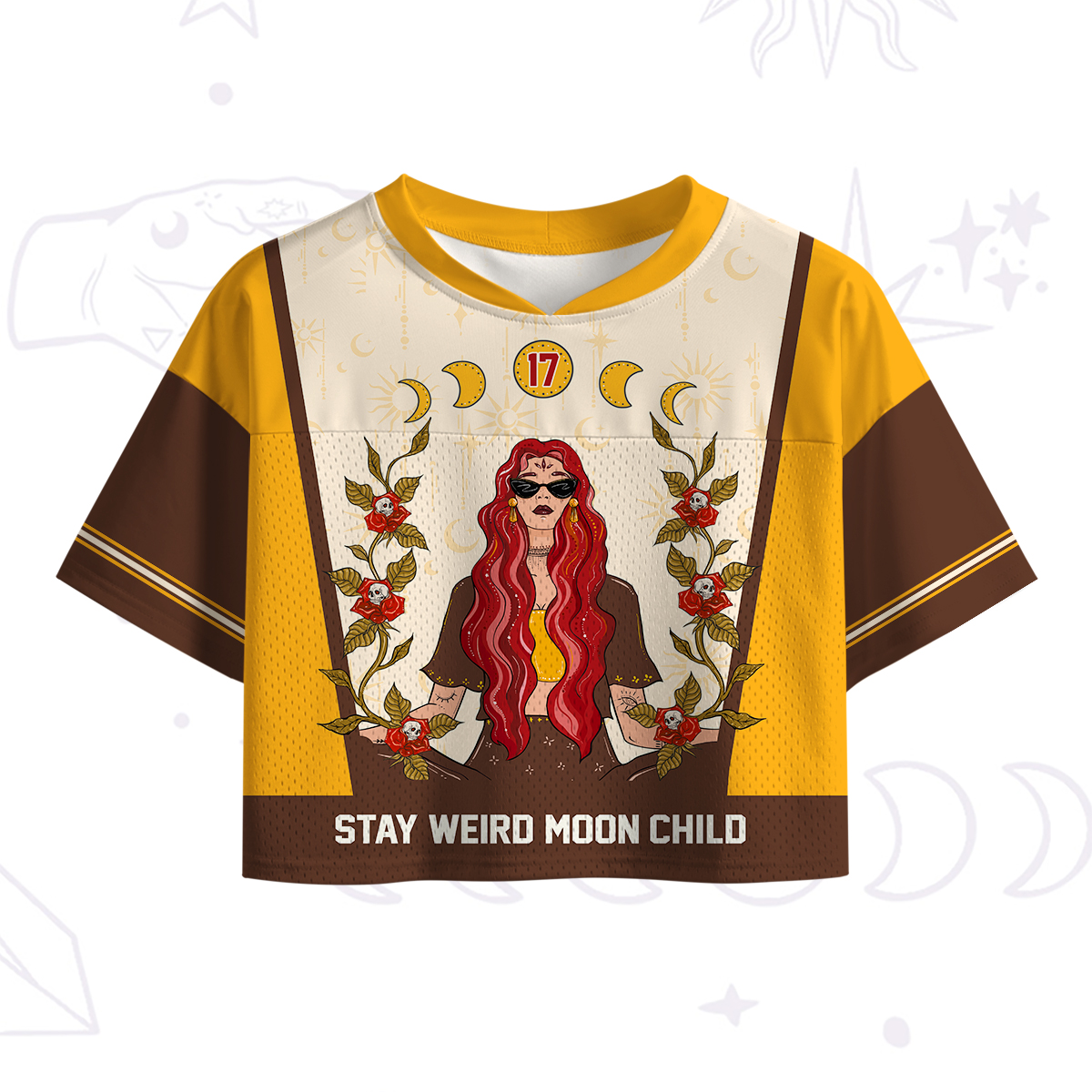 Purplehecate The Stay Wild Moon Child Oracle Card Crop Sports Jersey