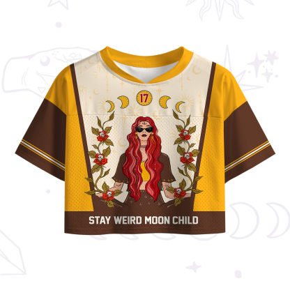 Purplehecate The Stay Wild Moon Child Oracle Card Crop Sports Jersey