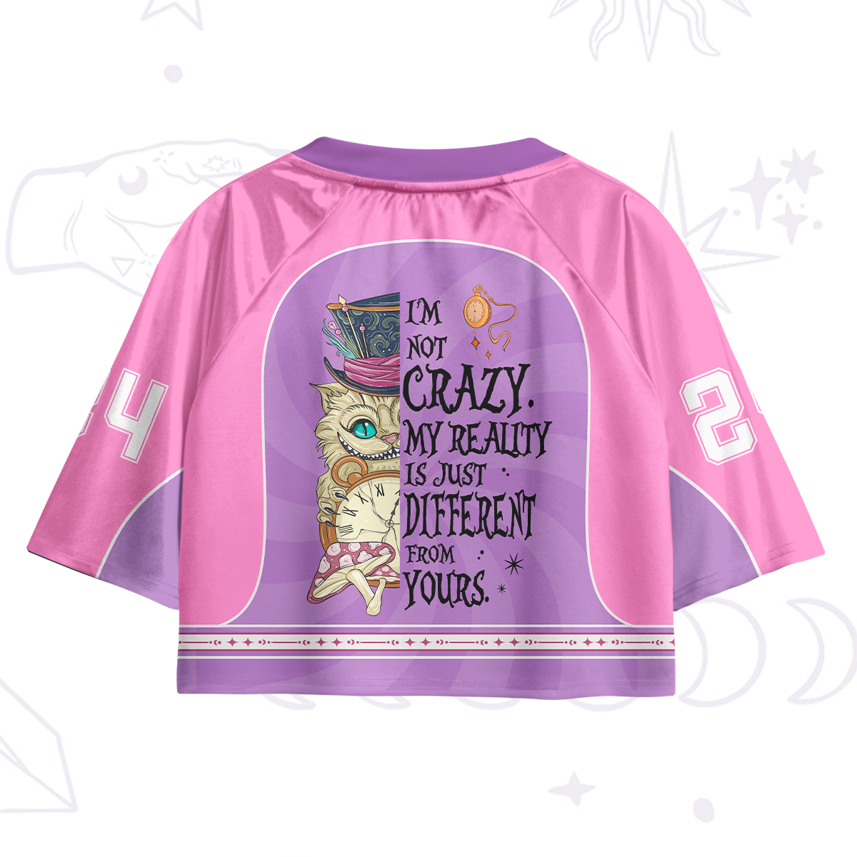 Purplehecate Unique Not Ordinary Crop Jersey Top