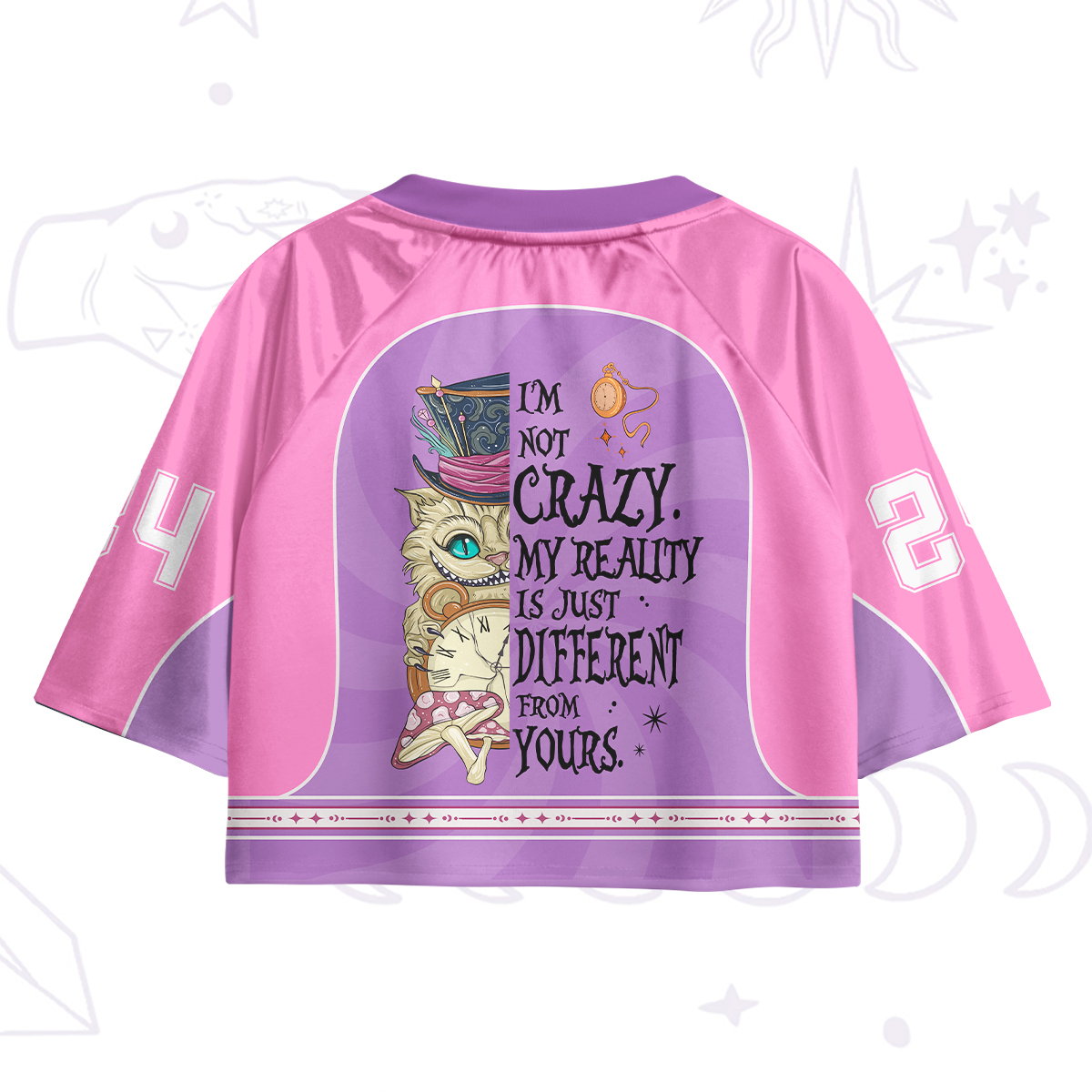 Purplehecate Unique Not Ordinary Crop Jersey Top