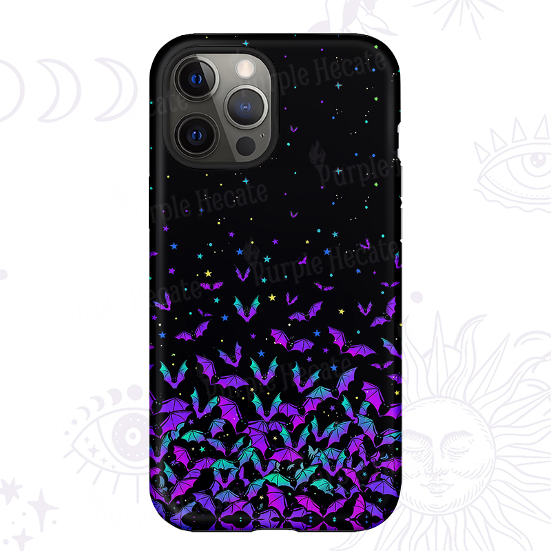Purplehecate Rainbow Bat Phone Case