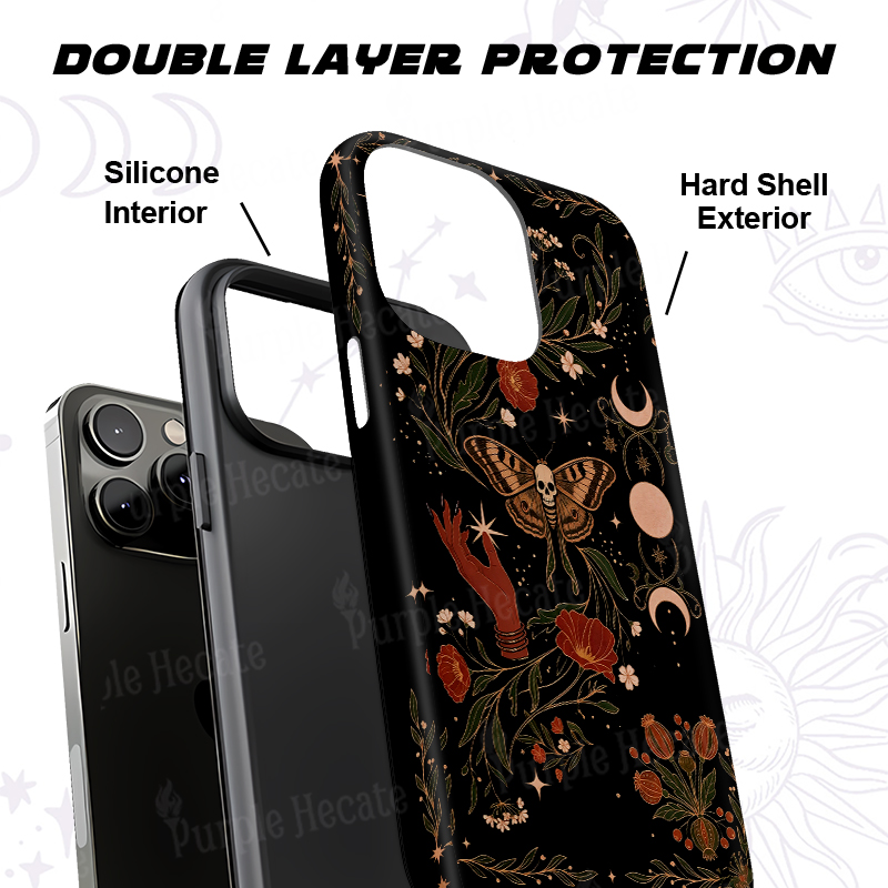Purplehecate Death Moth Rebirth Phone Case