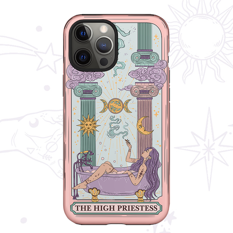 Purplehecate The High Priestess Tarot Card Phone Case