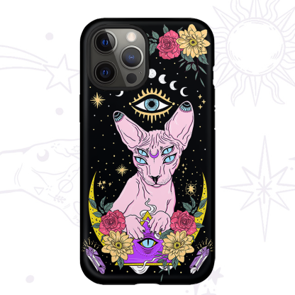 Purplehecate Moon Phase Cat Phone Case