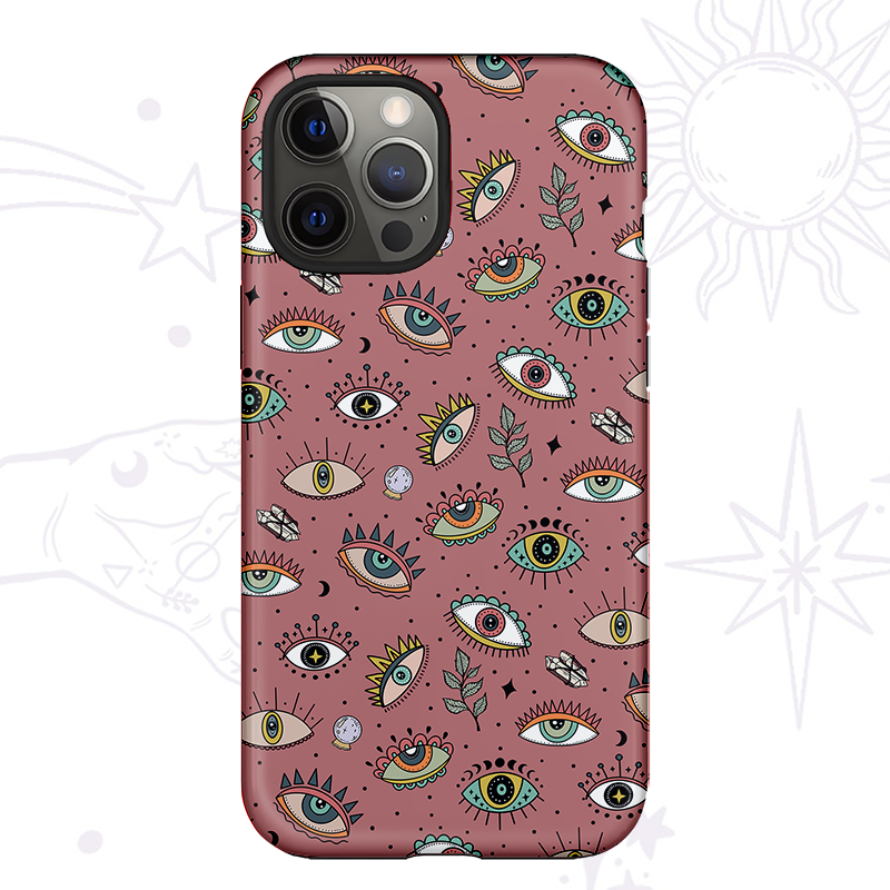 Purplehecate Evil Eye Pattern Phone Case
