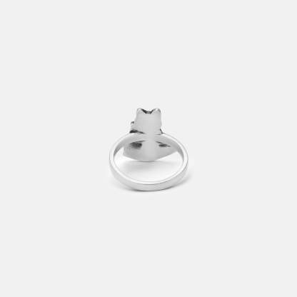 Purplehecate Witchy Cat Spellbook Sterling Silver Ring