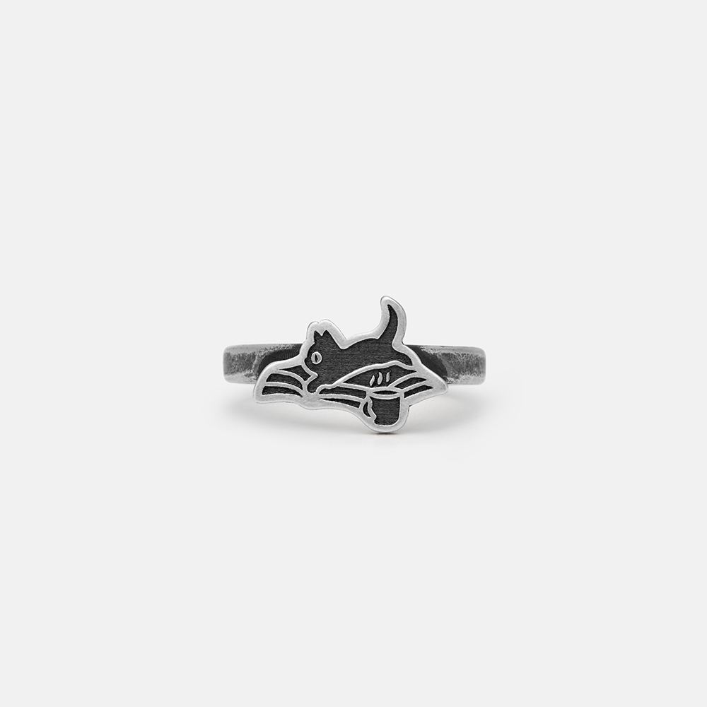 Purplehecate Life Is Better With Coffee Cats And Books Sterling Silver Ring