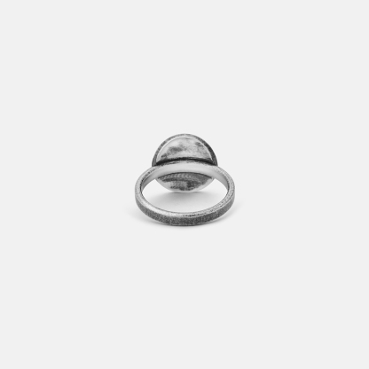 Purplehecate Crescent Moon Sterling Silver Ring