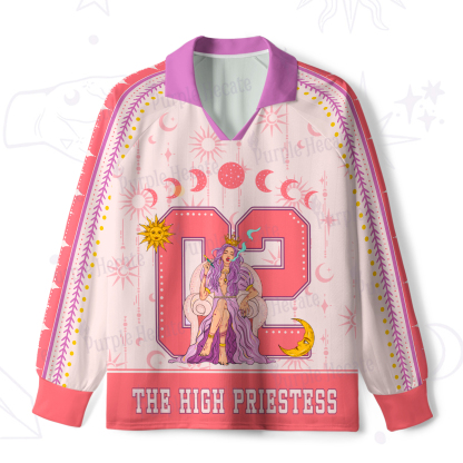 Purplehecate Arcana 02 The High Priestess Long Sleeve Jersey Shirt