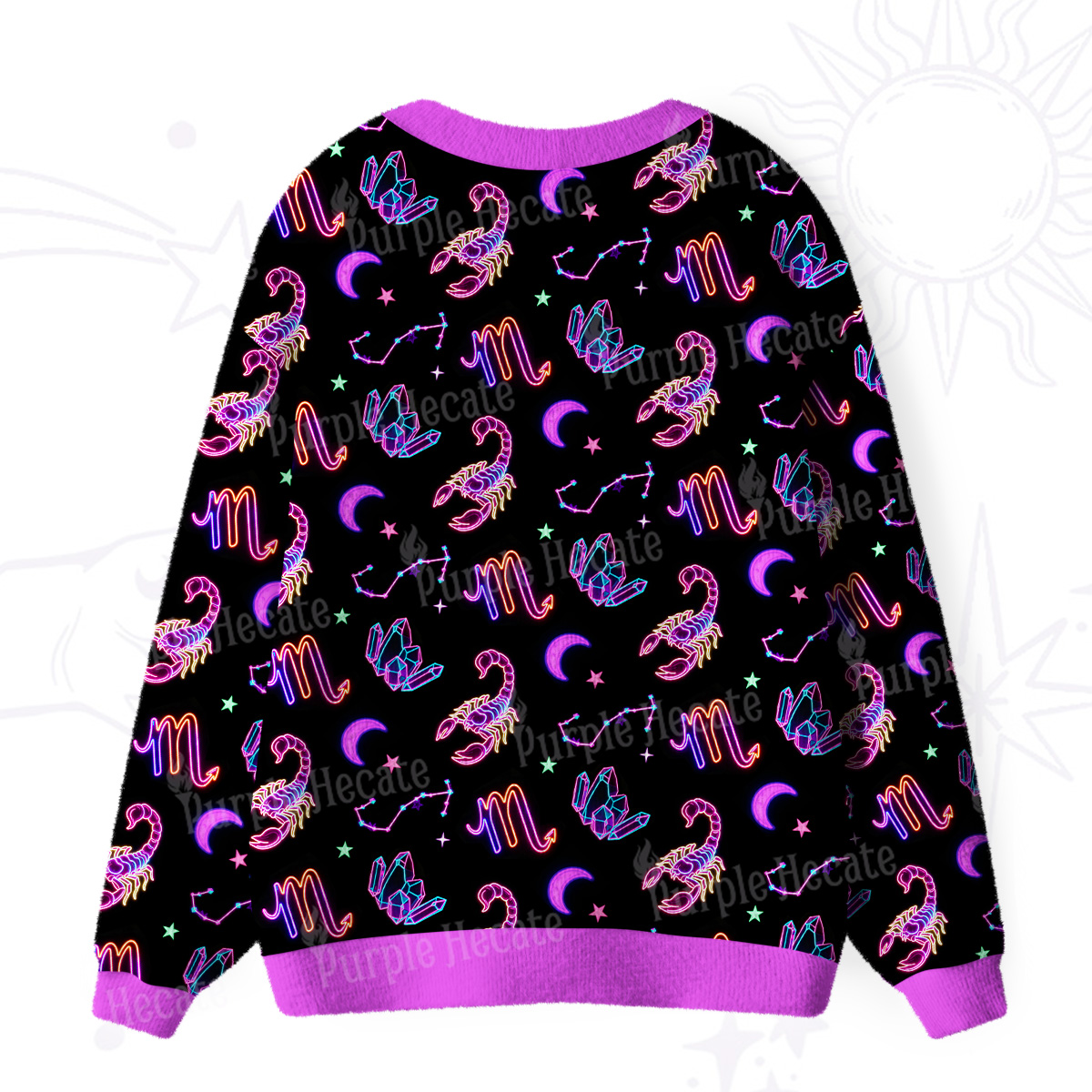 [Copy]Purplehecate Scorpio Spirit Zodiac Ugly Cardigan Sweaters