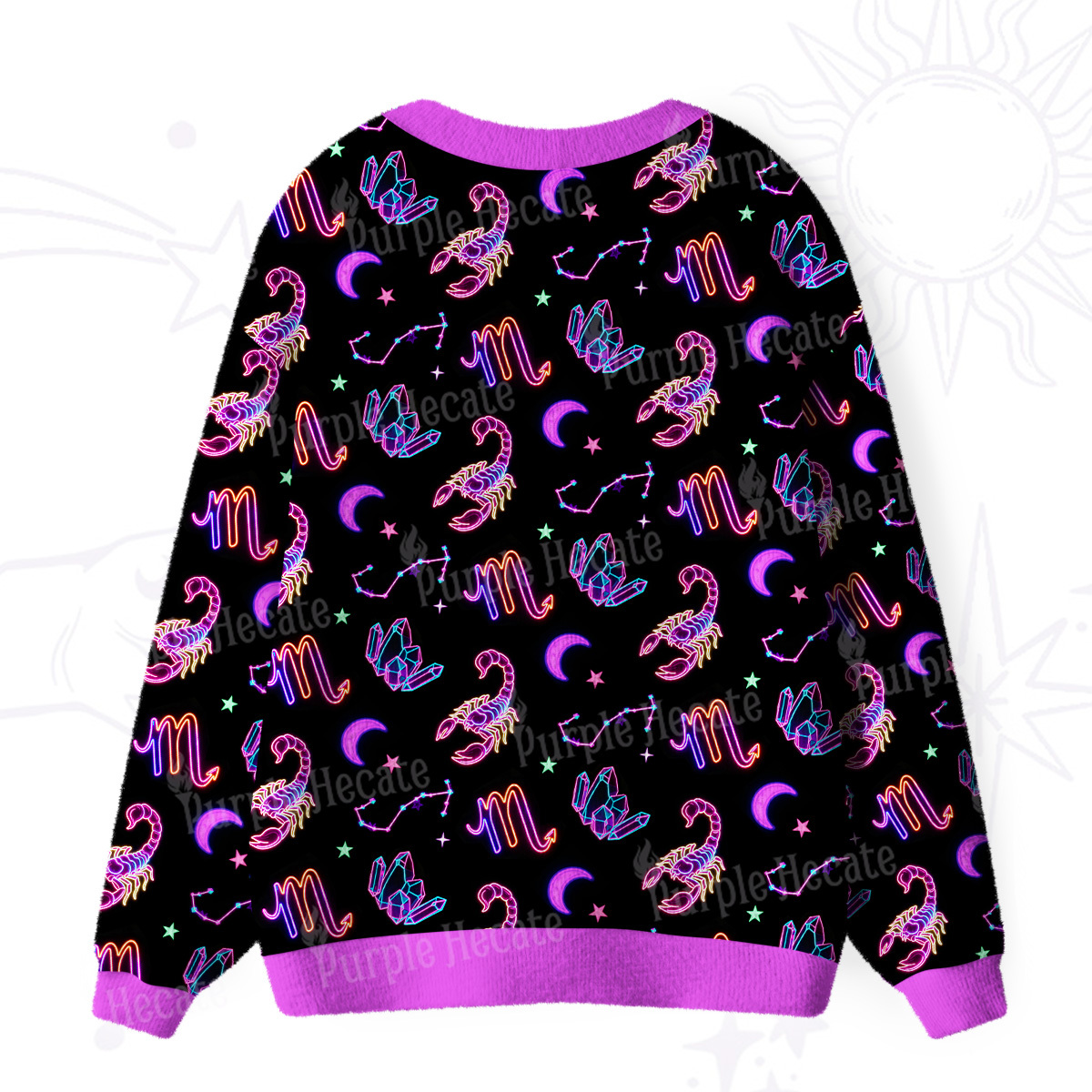 [Copy]Purplehecate Scorpio Spirit Zodiac Ugly Cardigan Sweaters