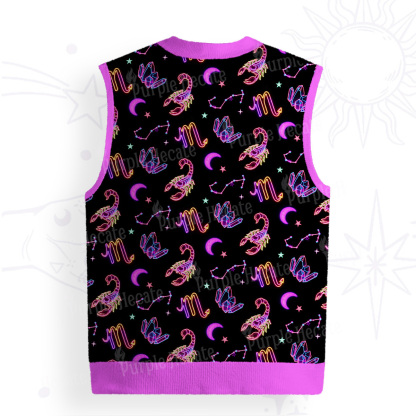 Purplehecate Scorpio Spirit Zodiac Ugly Sweater Vest