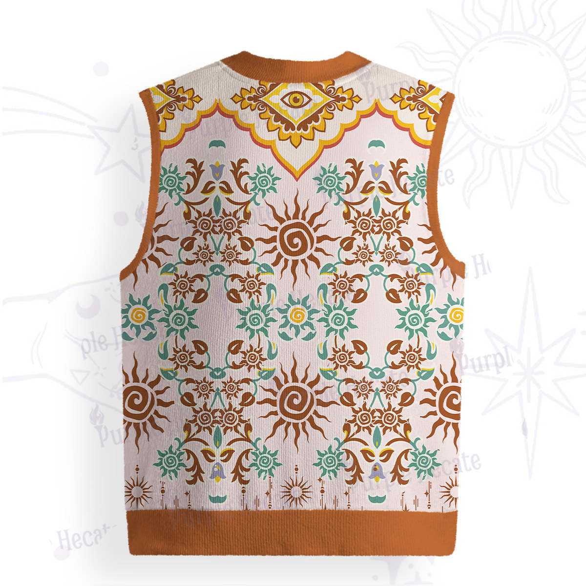 Purplehecate Solar Whispers Witch Ugly Sweater Vest