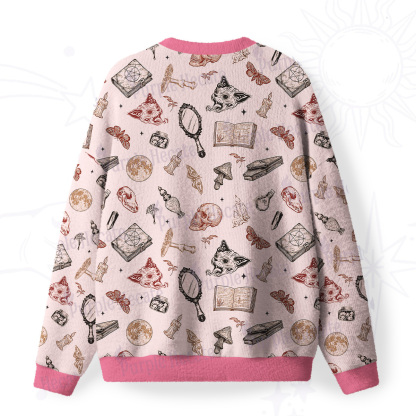 Purplehecate Witchcraft Study Fuzzy Ugly Christmas Sweatshirt