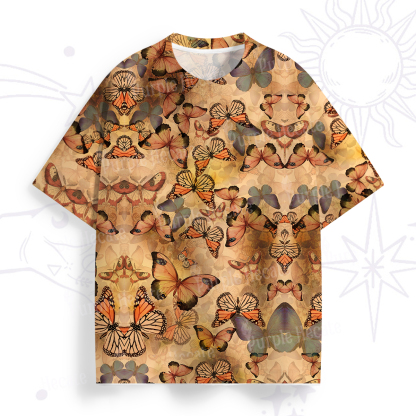 Purplehecate Monarch Butterfly Print All Over Print T-Shirt