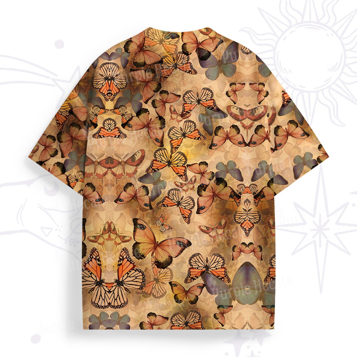 Purplehecate Monarch Butterfly Print All Over Print T-Shirt